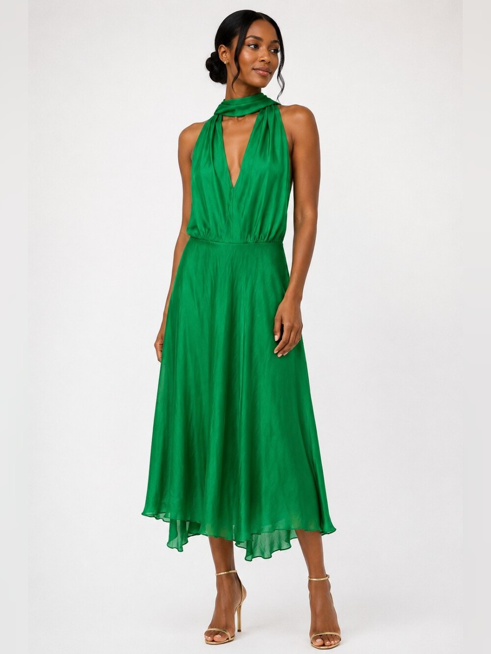Nine West Vibrant Green Maxi Dress